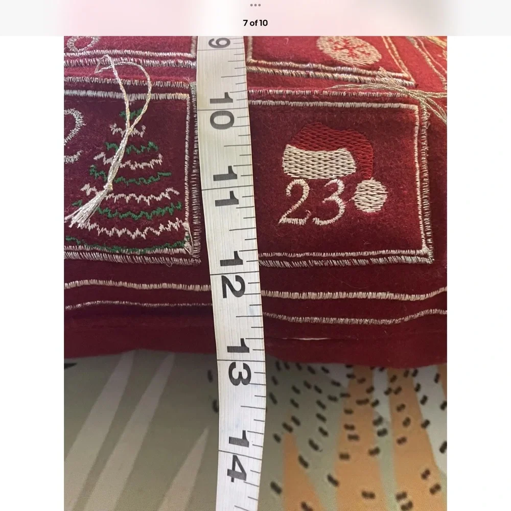 Christmas Advent pillow pockets for  read details